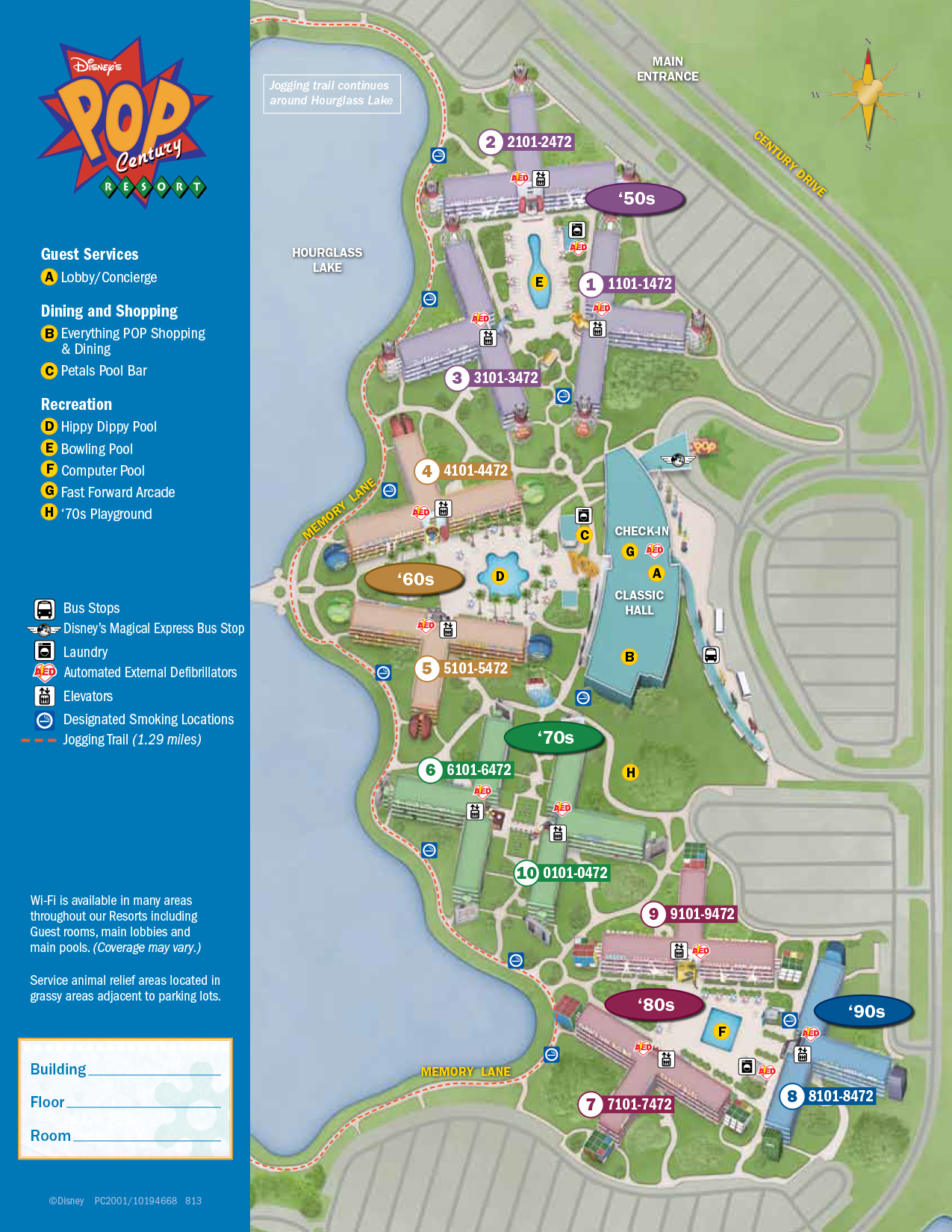 Pop Century Resort Map